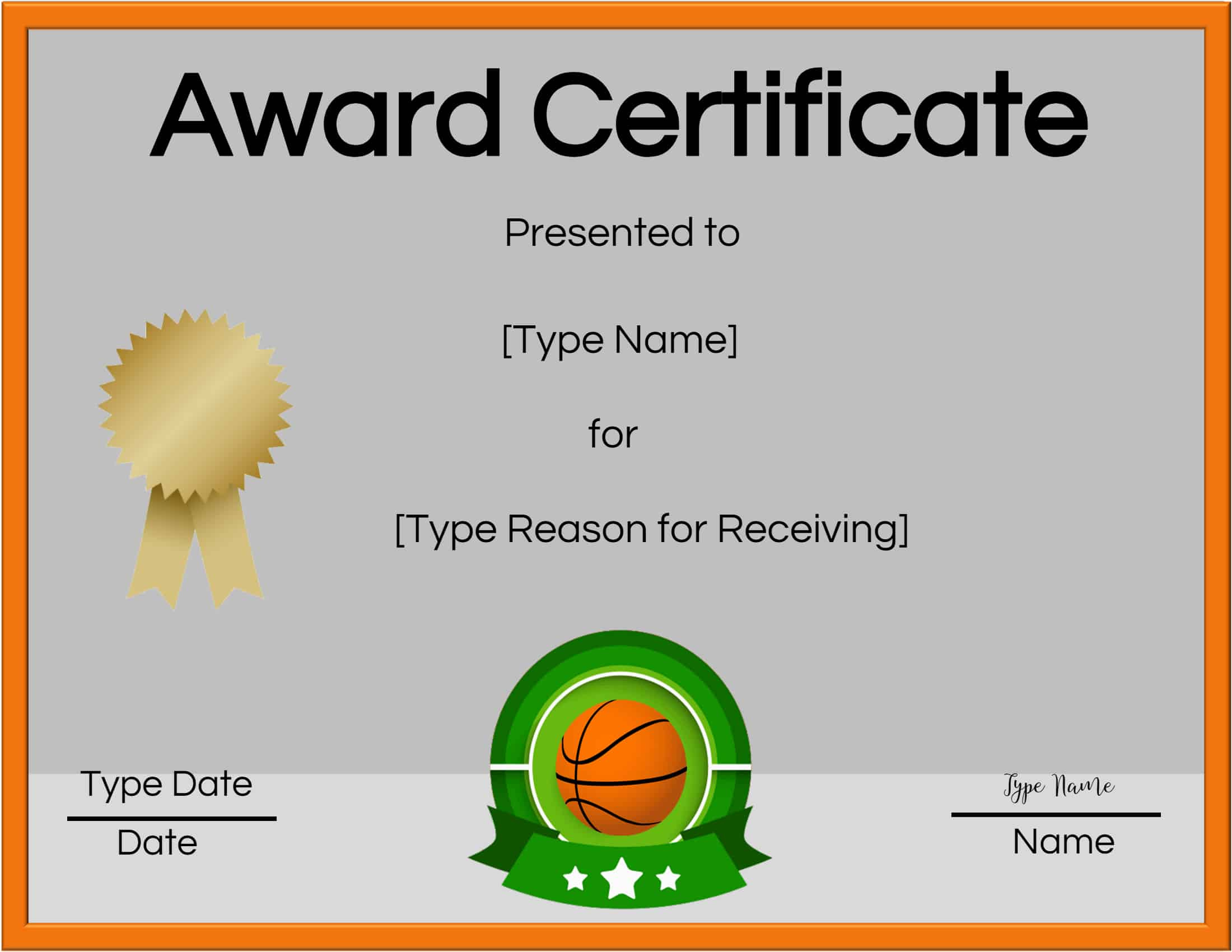 Free Printable Basketball Certificates Edit Online And Pertaining To Basketball Certificate Templates