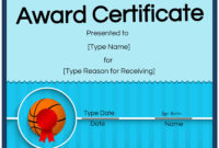 Free Printable Basketball Certificates Edit Online And Within Basketball Certificate Templates