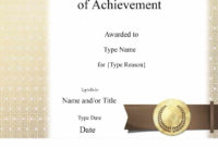 Free Printable Certificate Of Achievement Customize Online Within Quality Certificate Of Attainment Template