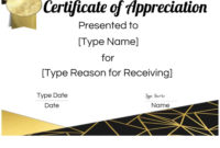 Free Printable Certificate Of Appreciation Template For Amazing Certificate Of Appreciation Template Free Printable