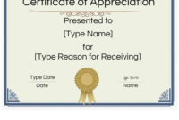 Free Printable Certificate Of Appreciation Template With Regard To Best Gratitude Certificate Template