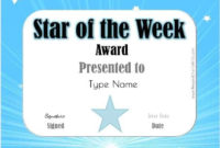 Free Printable Certificates For Kids Instant Download Pertaining To Star Of The Week Certificate Template