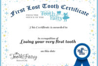 Free Printable First Lost Tooth Certificate Free Printable Intended For Free Tooth Fairy Certificate Template