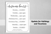 Free Printable Hours Of Operation Sign Printall Pertaining To Printable Business Hours Sign Template