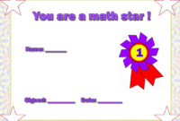 Free Printable Winter Awards Free Printable Certificate Within Math Achievement Certificate Printable