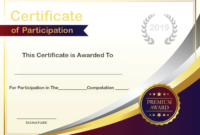 Free Sample Format Of Certificate Of Participation Throughout Participation Certificate Templates Free Printable