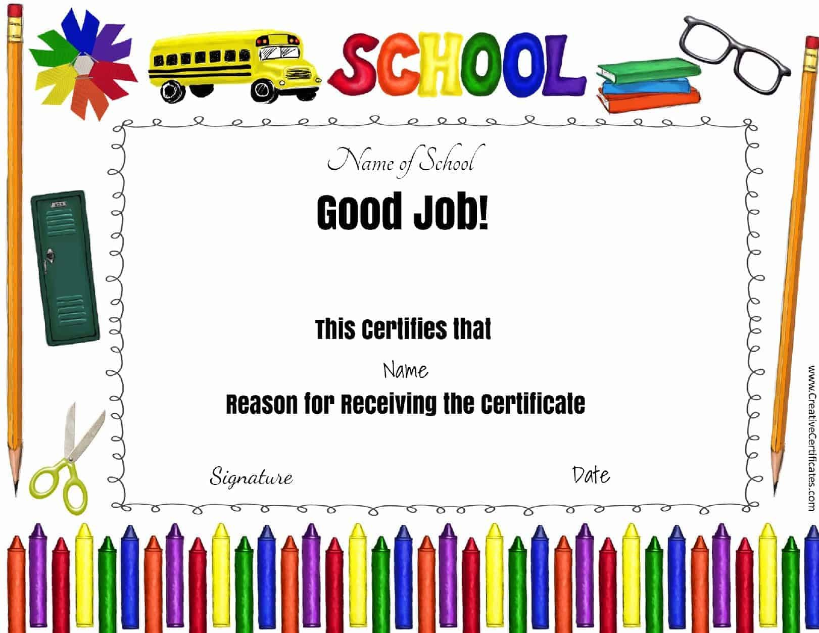 Free School Certificates Awards Within Physical Education Certificate Template Editable