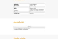 Free Simple Basic Meeting Minutes Template Pdf Word In Amazing Construction Meeting Minutes Template