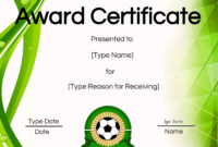Free Soccer Certificate Maker Edit Online And Print At Home Pertaining To Editable Tennis Certificates