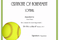Free Softball Certificate Templates Customize Online Within Free Softball Certificate Templates
