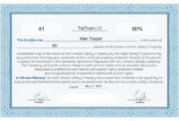 Free Stock Certificate Online Generator Regarding Best Share Certificate Template Companies House