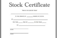 Free Stock Certificate Template In Pdf Doc Sample Intended For Printable Share Certificate Template Pdf