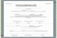 Free Stock Certificate Template Microsoft Word Of With Regard To Share Certificate Template Pdf