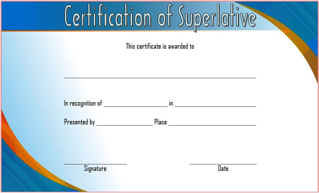 Free Superlative Certificate Template 2020 Great Awards Inside Quality Superlative Certificate Templates
