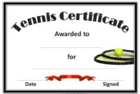 Free Tennis Certificate Templates Customizable Printable Intended For Tennis Participation Certificate