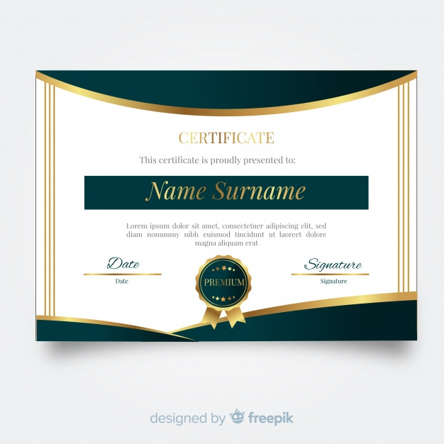 Free Vector Certificate Of Achievement Template With Regard To Awesome Certificate Of Accomplishment Template Free