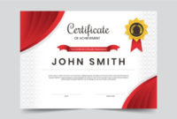 Free Vector Certificate Of Achievement Template Within Certificate Of Accomplishment Template Free
