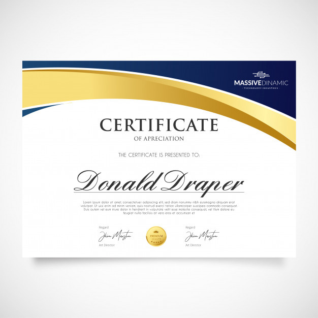 Free Vector Elegant Appreciation Certificate Template For Quality Free Certificate Of Appreciation Template Downloads