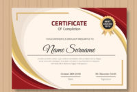 Free Vector Modern Certificate Template With Flat Design Pertaining To Amazing Editable Stock Certificate Template