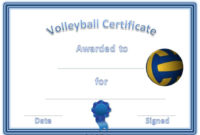 Free Volleyball Certificate Templates Customize Online Intended For Running Certificate Templates 10 Fun Sports Designs