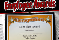 Funny Employee Awards™ 101 Funny Awards For Employees For Free Teamwork Certificate Templates