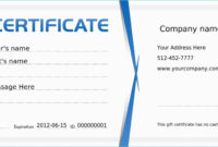Gift Certificate Template Microsoft Publisher Pertaining Regarding Gift Certificate Template Publisher
