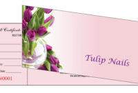 Gift Certificates Printing For Nail Salon For Nail Salon Gift Certificate