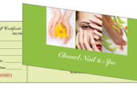 Gift Certificates Printing For Nail Salon Within Salon Gift Certificate