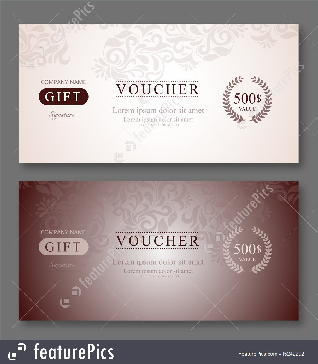 Gift Voucher Template Illustration Pertaining To Elegant Regarding Free Elegant Gift Certificate Template