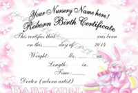 Girl Birth Certificate Template Calepmidnightpigco For Best Baby Doll Birth Certificate Template