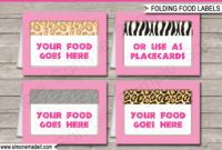 Girls Safari Theme Food Labels Place Cards Printable With Regard To Zoo Gift Certificate Templates Free Download