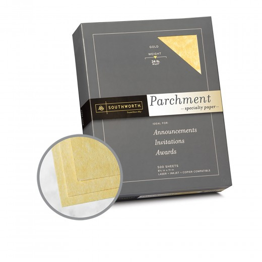 Gold Paper 8 1/2 X 11 In 24 Lb Bond Parchment In Southworth Business Card Template
