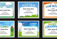Golf Award Certificates Personalize These Templates Intended For Printable Youth Football Certificate Templates