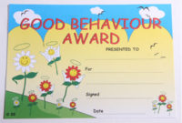 Good Behaviour Award Mol An Óige In Free Good Behaviour Certificate Editable Templates