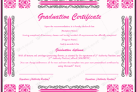 Graduation Certificate 05 Word Layouts With Regard To Graduation Certificate Template Word