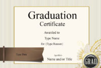 Graduation Certificate Template Customize Online Print With Regard To College Graduation Certificate Template