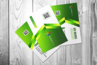 Green Abstract Business Card Free Psd Template With Business Card Powerpoint Templates Free