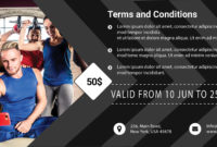Gym Fitness Voucher Template Psd Freedownloadpsd With Regard To Quality Fitness Gift Certificate Template