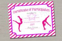 Gymnastics Certificate Template Douglasbaseball Intended For Best Dance Certificate Template