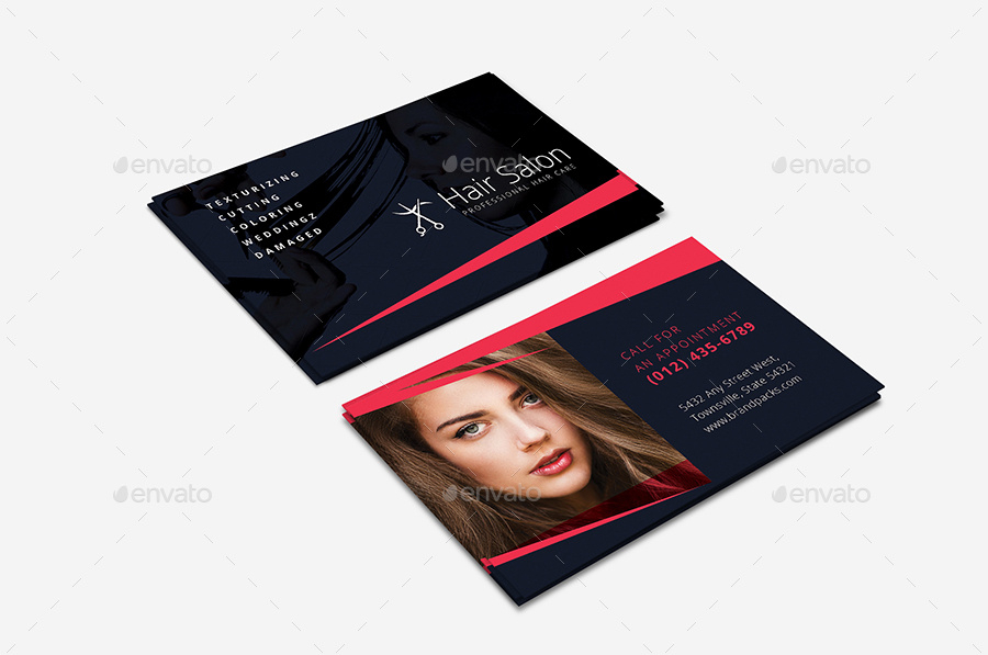 Hair Salon Business Card Templatebrandpacks Graphicriver With Regard To Hair Salon Business Card Template