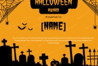 Halloween Award Certificates 5 Templates For Microsoft Word With Regard To Halloween Costume Certificate