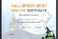 Halloween Best Costume Certificate Templates Word Within Halloween Costume Certificate Template