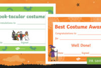 Halloween Costume Certificates Teacher Made With Regard To Halloween Costume Certificate