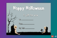 Halloween Gift Certificate Mummy Themed Border Gct With Regard To Free Halloween Gift Certificate Template Free
