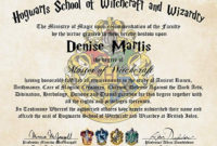 Harry Potter Diploma Carlynstudio Throughout Harry Potter Certificate Template