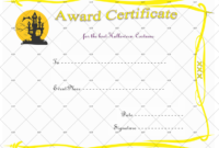 Haunted House Award Certificate Template Gct With Regard To Halloween Certificate Template