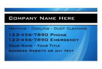 Heating Cooling Business Cards Zazzle Within Hvac Business Card Template