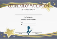 Hip Hop Certificate Templates 6 Best Ideas With Regard To Dance Award Certificate Templates