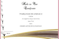 Hole In One Certificate Template Williamsonga With Regard To Golf Certificate Template Free