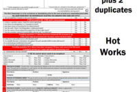 Hot Works Permit To Work Duplicating Work Permits Ssp Inside Welders Log Book Template